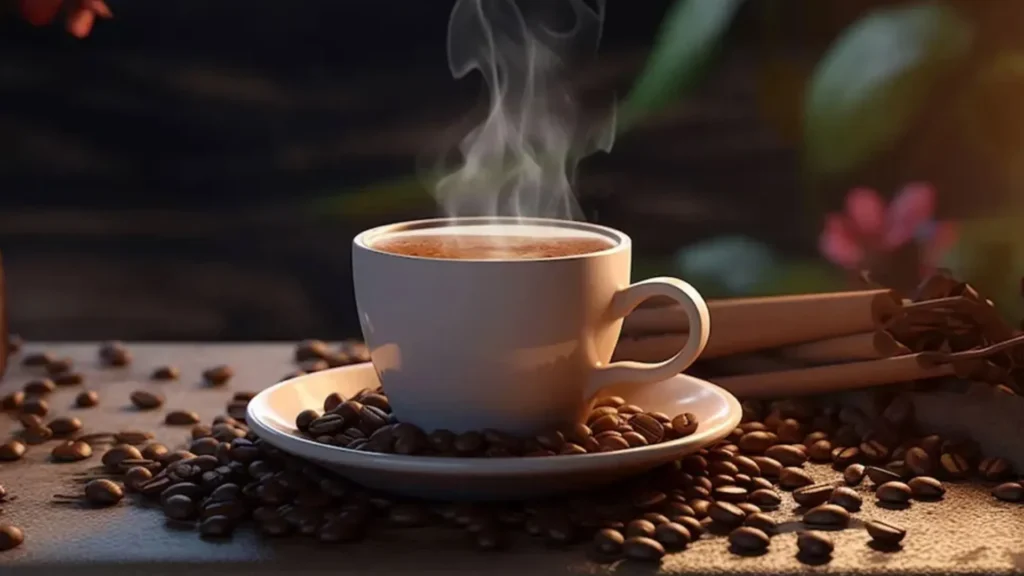 فنجان قهوه داغ